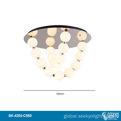 Modern Ceiling Lamp Opal Glass Ball Beaded Ceiling Light Manufactory